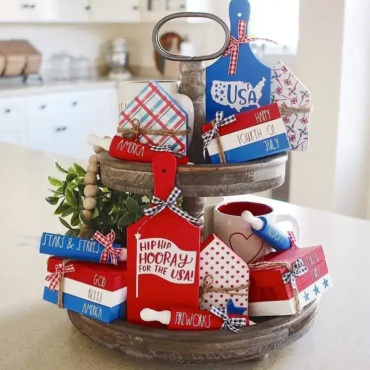 july 4th tiered tray decor july 4th tiered tray decor
