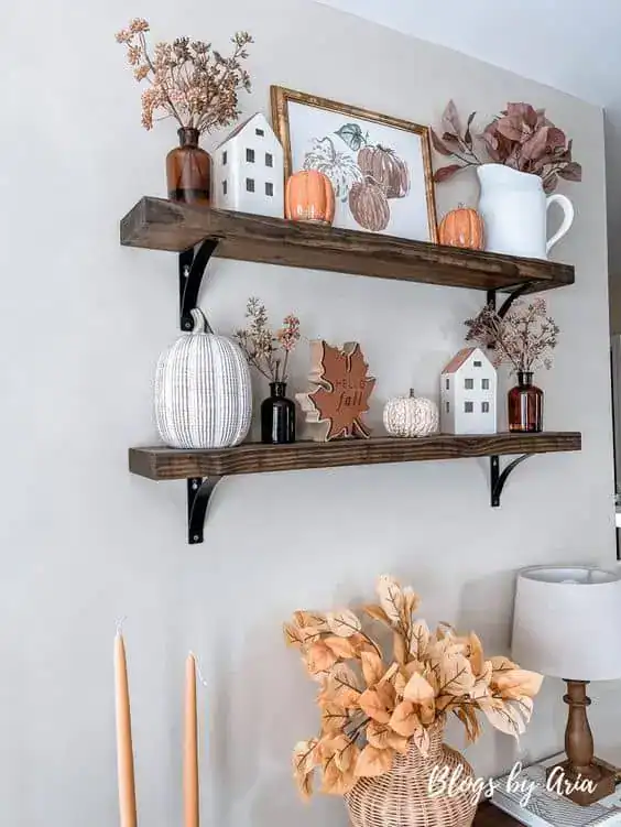 Fall Shelf Styling Ideas Fall Shelf Styling Ideas