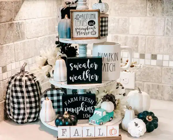 Fall Tiered Tray Decor Ideas diy easy Fall Tiered Tray Decor Ideas diy easy