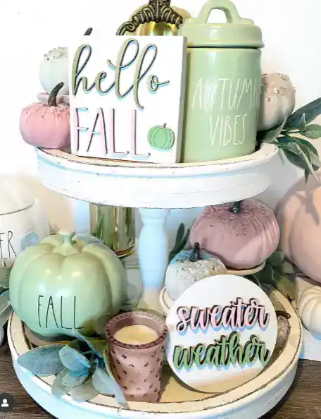 Fall Tiered Tray Decor Ideas farmhosue Fall Tiered Tray Decor Ideas farmhosue