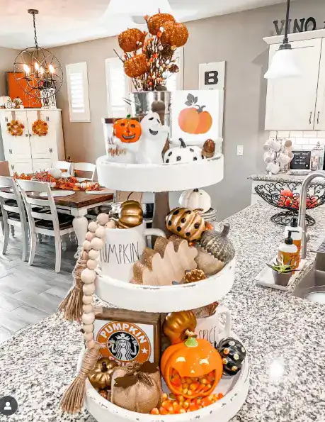 Fall Tiered Tray Decor Ideas living room Fall Tiered Tray Decor Ideas living room
