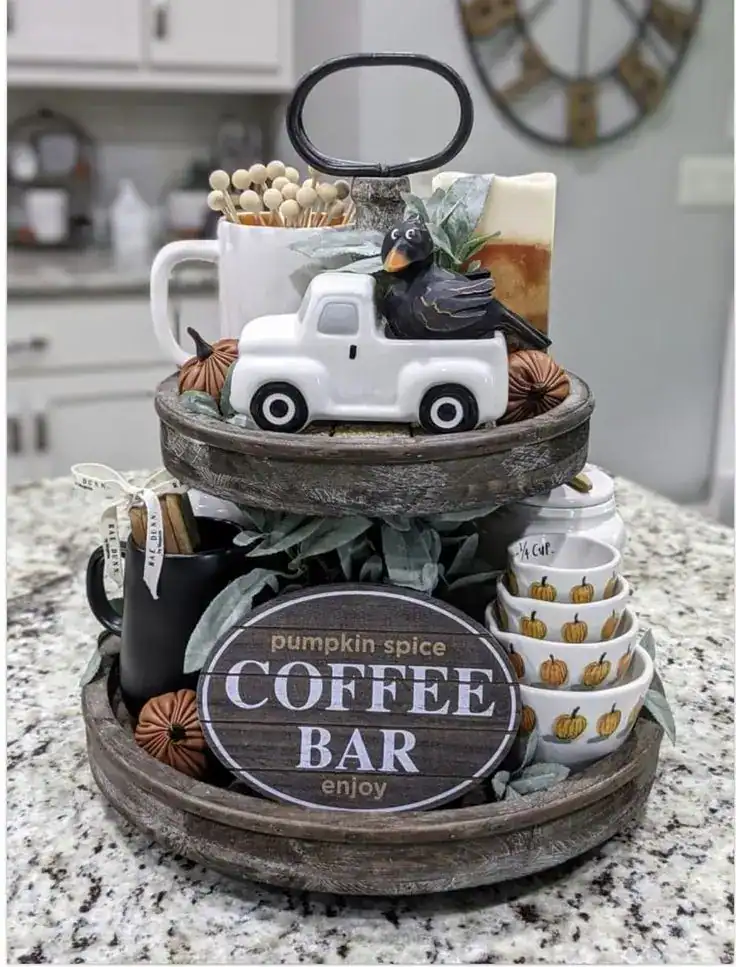 fall tiered tray kitchen fall tiered tray kitchen